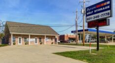 The exterior of Byram Self Storage facility office.