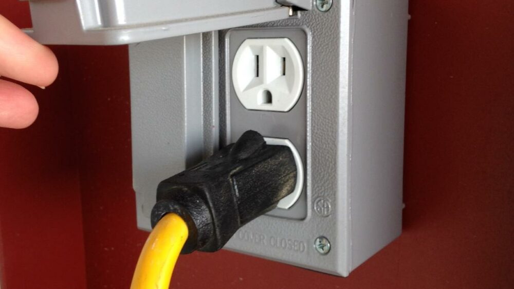 Electricity outlet.
