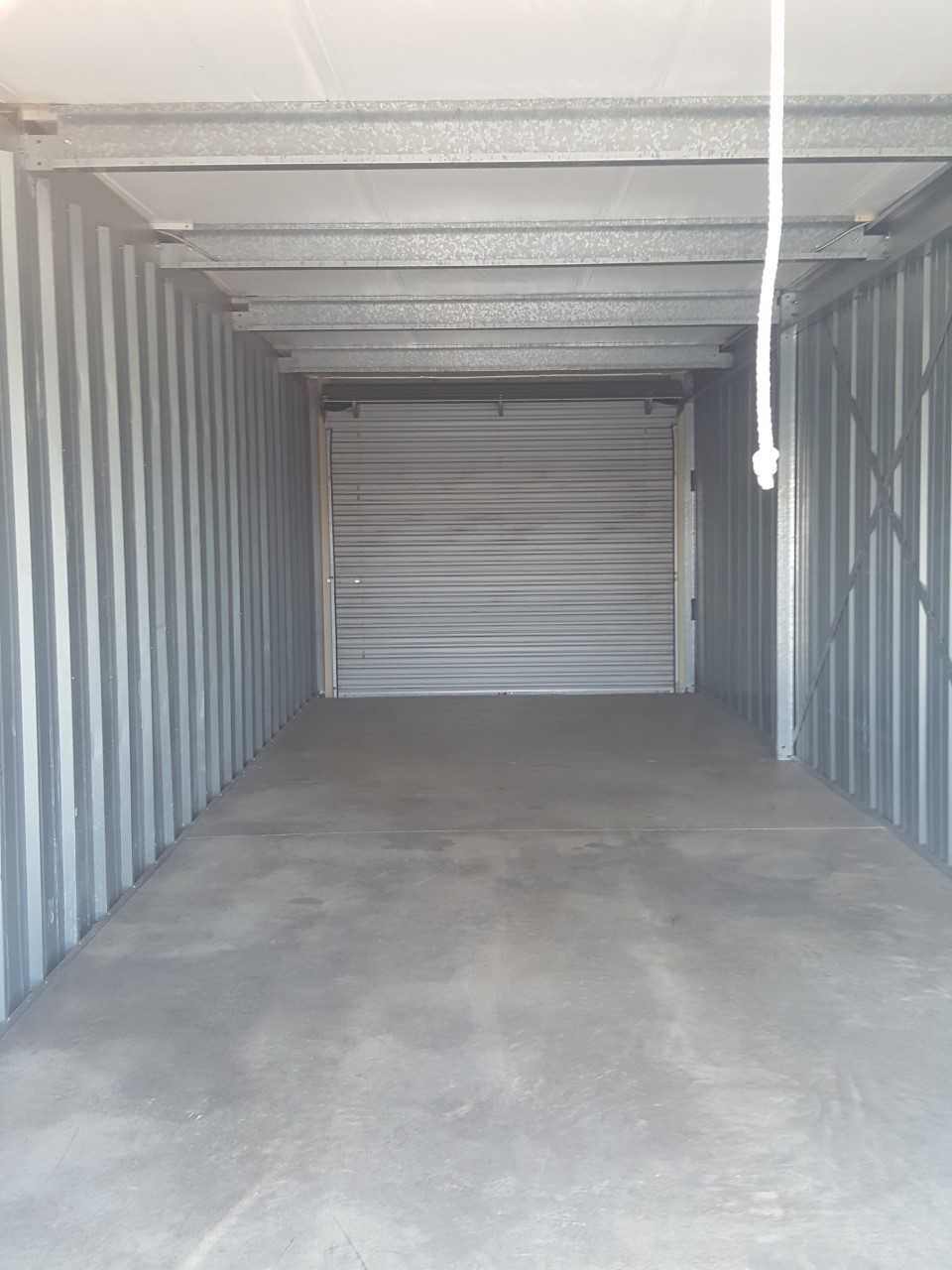 Inside of a large storage unit at My Place Self Storage.