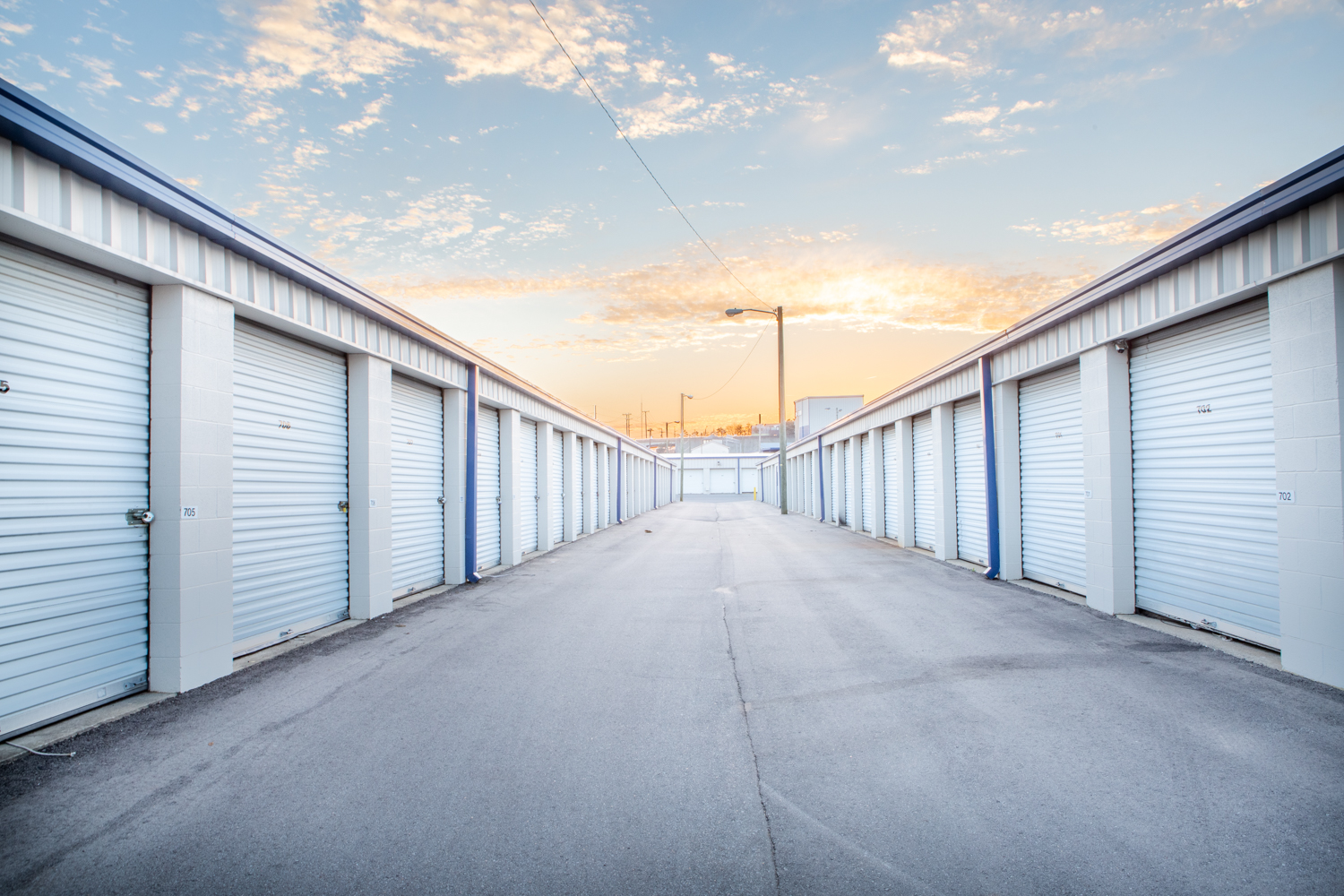 Abbott West Self Storage - white doors