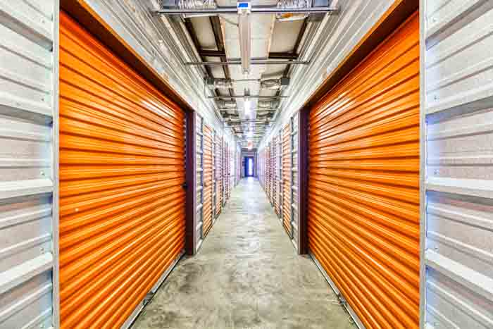 Mandeville Self Storage orange doors