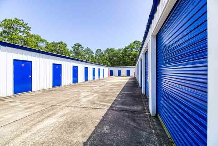 Mandeville Self Storage blue doors