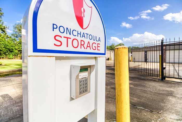 Ponchatoula Storage signage/keypad