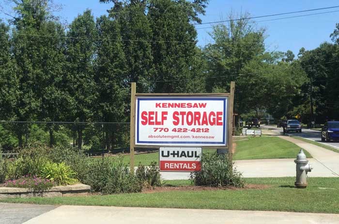 Kennessaw Storage - signage