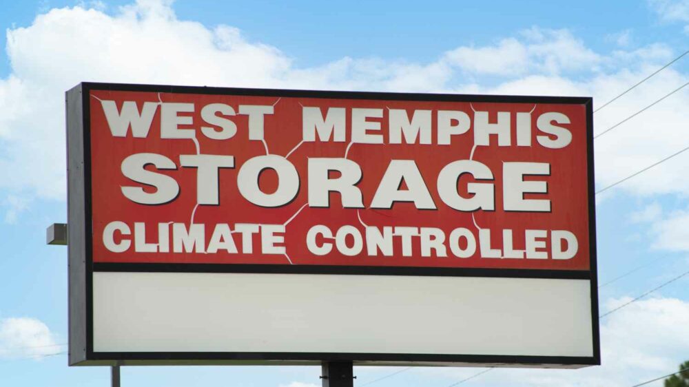 West Memphis Climate Controlled Storage sign