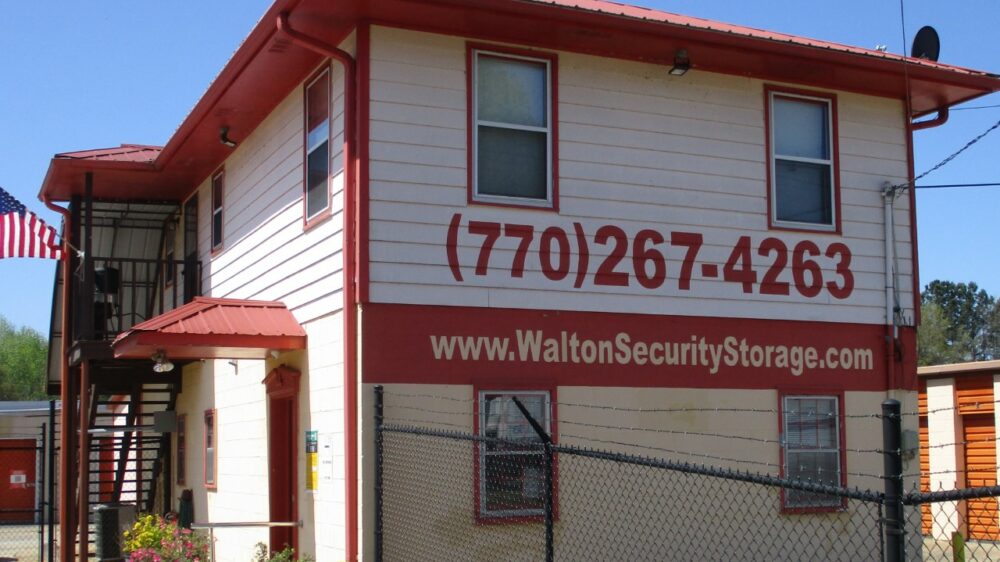Storefront of Walton Security Storage.
