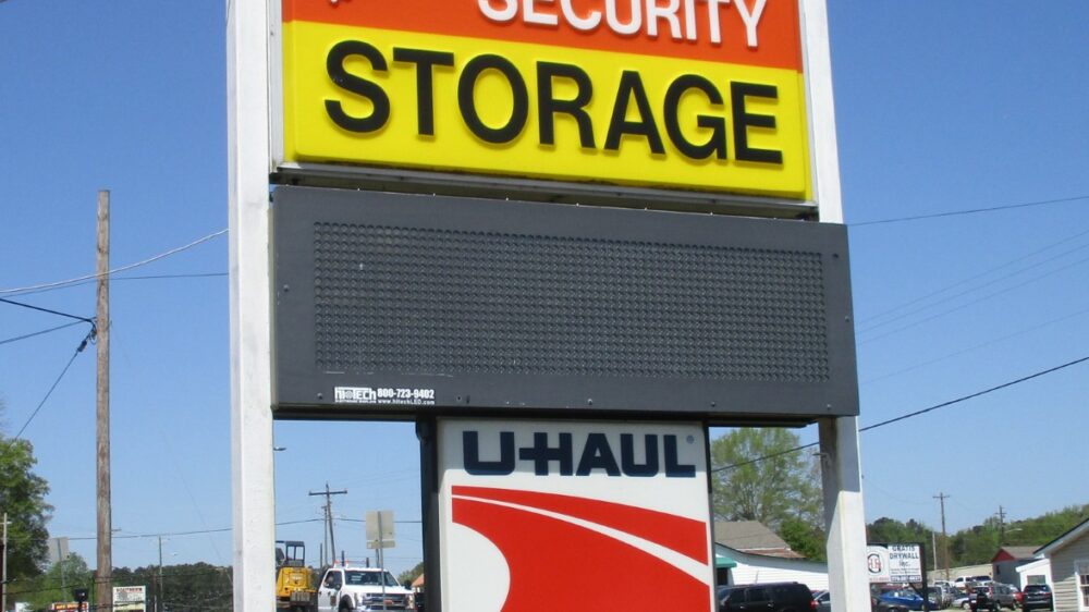 Walton Security Storage signage.