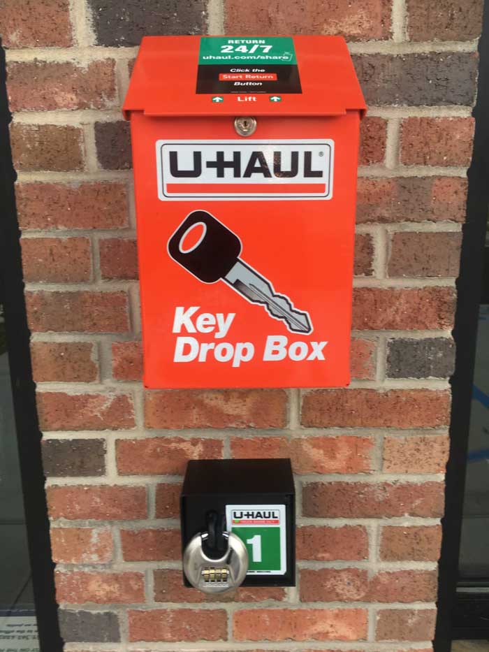 Pelham Road Self Storage key drop box