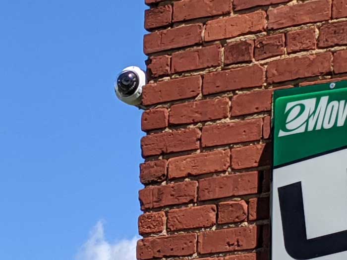 Security cameras at Chase Street Self Storage.