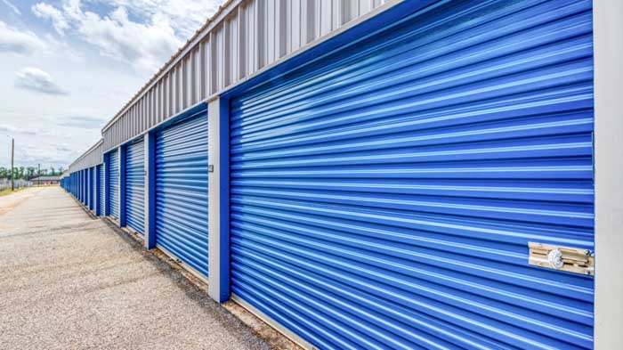 Arnoldsville exterior blue doors