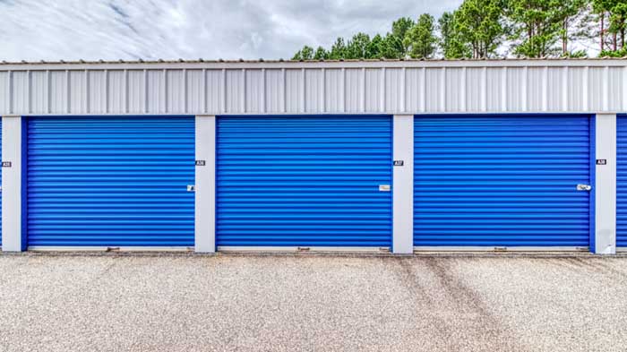 Arnoldsville exterior blue doors