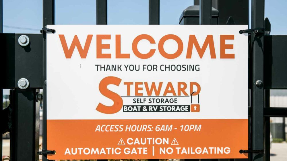 Steward Self Storage sign