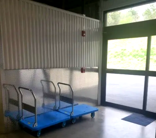 Bent Creek Storage entrance doorsdolly cart