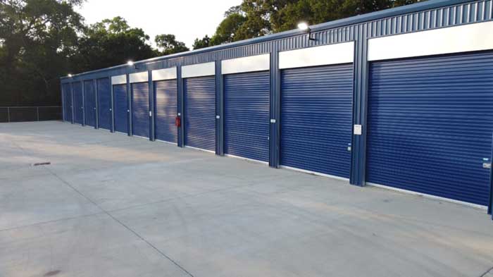 Tech Secured Storage exterior blue doors