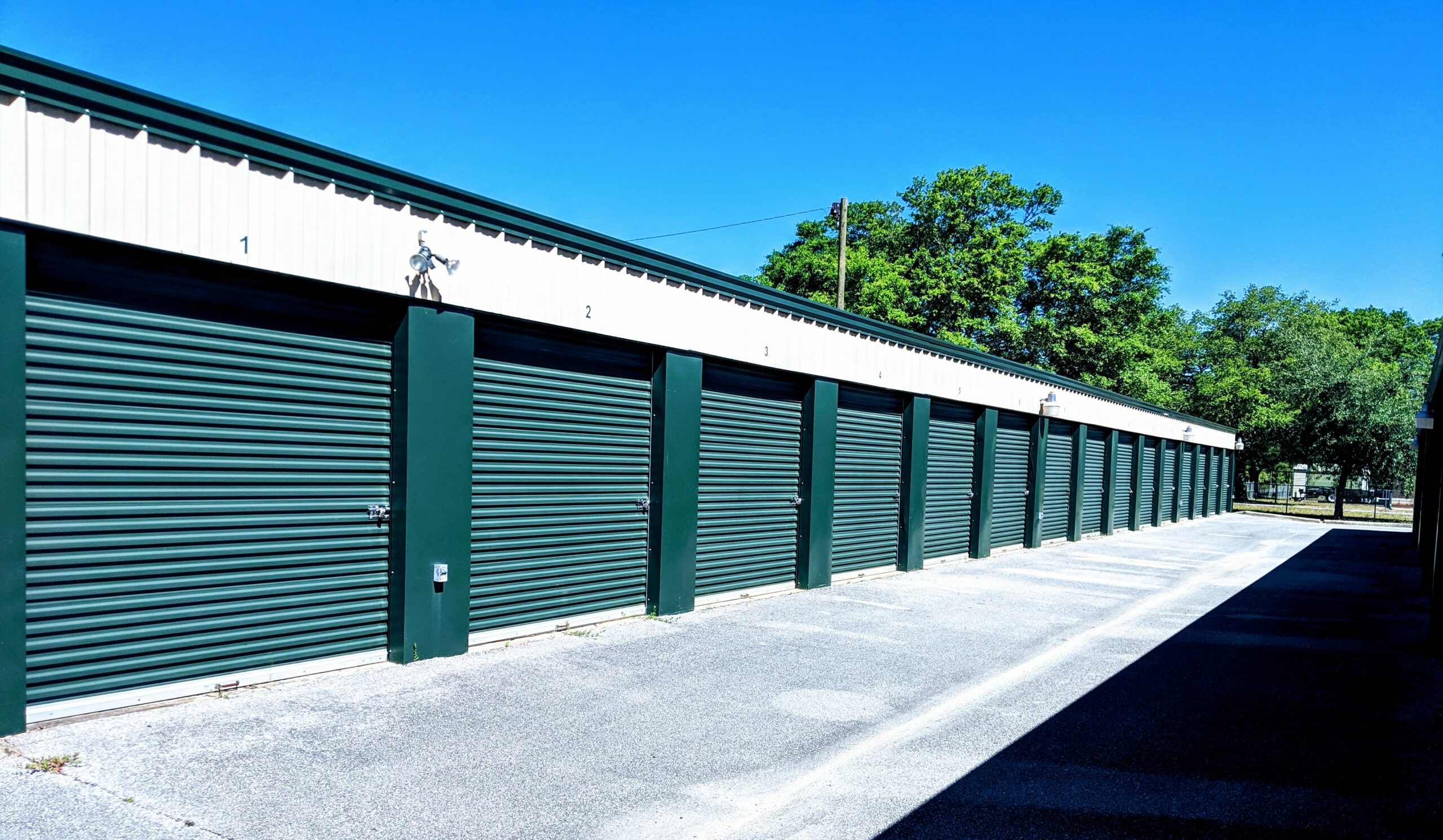 Crestview Storage green doors