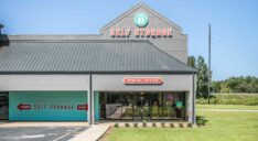 Storefront of Commerce Crossing Self Storage in Commerce, GA.