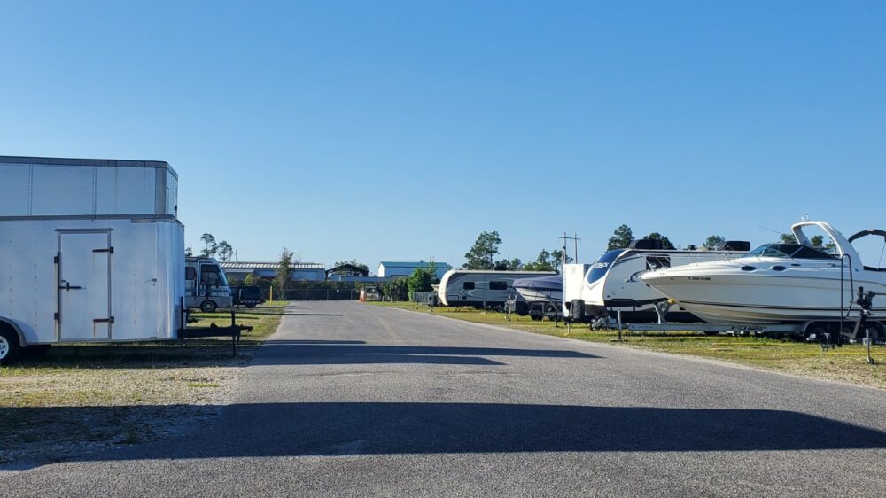 Outdoor RV and boat storage in Lynn Haven, FL.