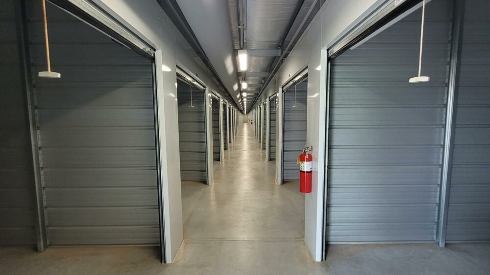 Silo Self Storage A hallway of interior storage units.