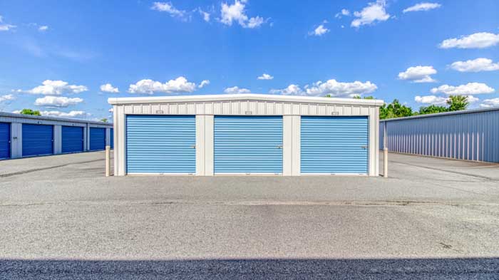 Absolute Storage of Maumelle blue door
