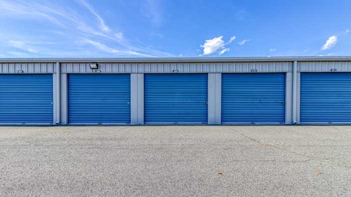 Absolute Storage of Maumelle blue doors