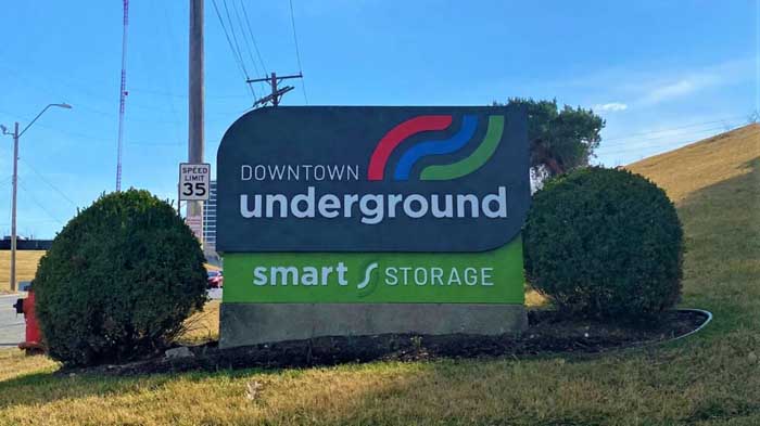 Downtown Underground Smart Storage KC Logo and Sign