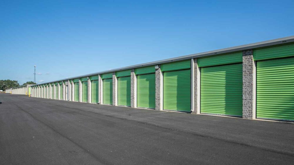 Silo Self Storage green doors