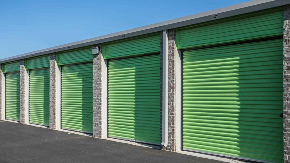 Silo Self Storage green doors