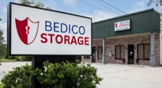 Facility signage at Bedico Storage.