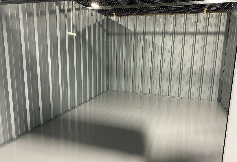 The inside of a clean, large-sized storage unit.