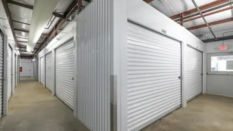 hallway inside of a storage facility