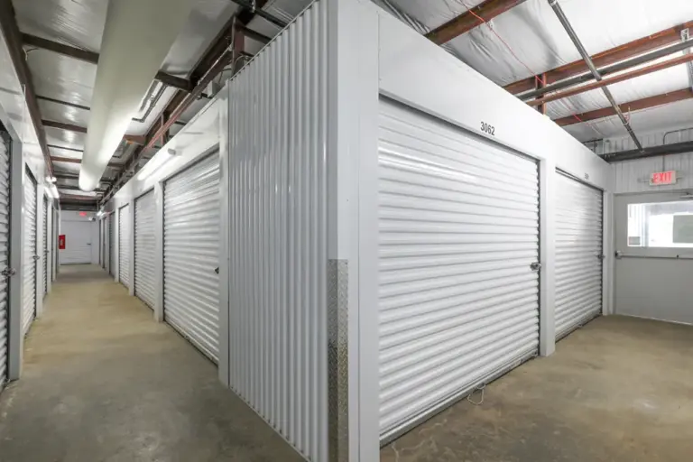 hallway inside of a storage facility