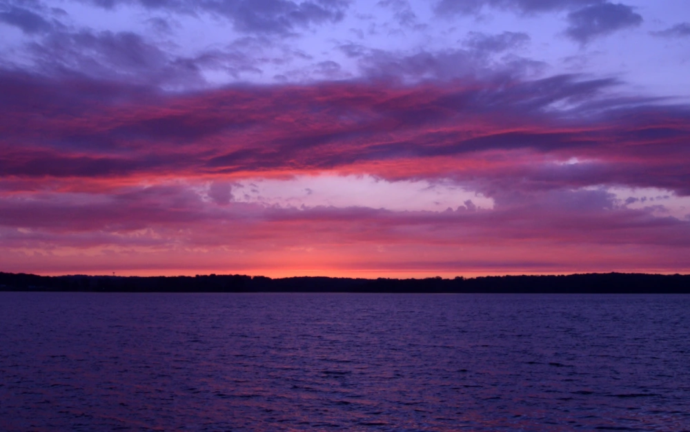 Sunrise over Percy Priest Lake