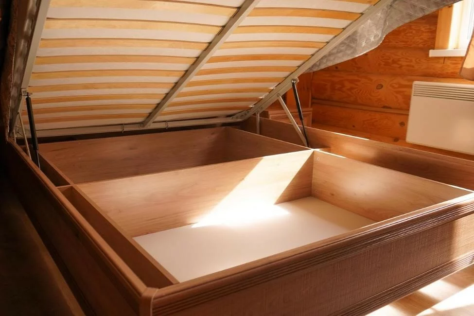 A bed with storage.