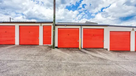 Abbott Trinity Self Storage red doors