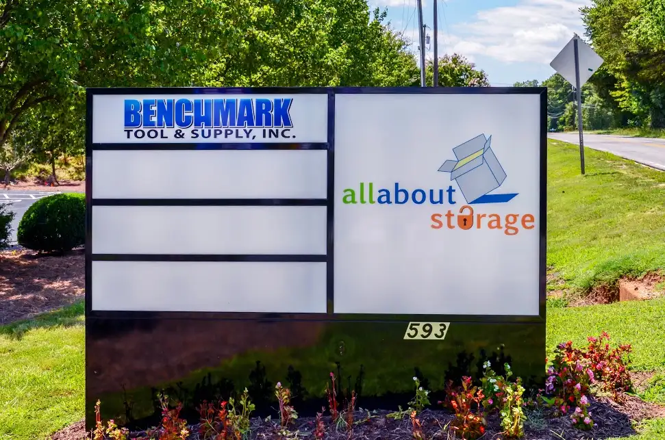 All About Storage roadside sign.