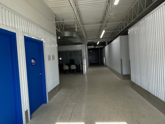Restroom at storage facility.