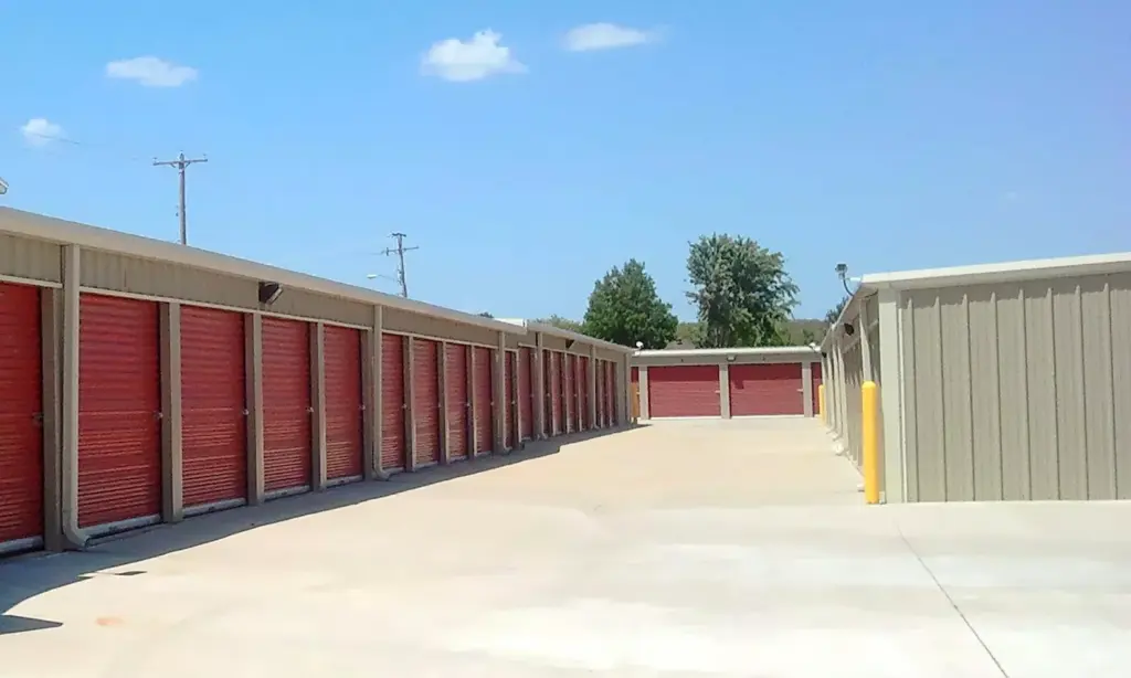 Absolute Storage of Conway drive up red doors