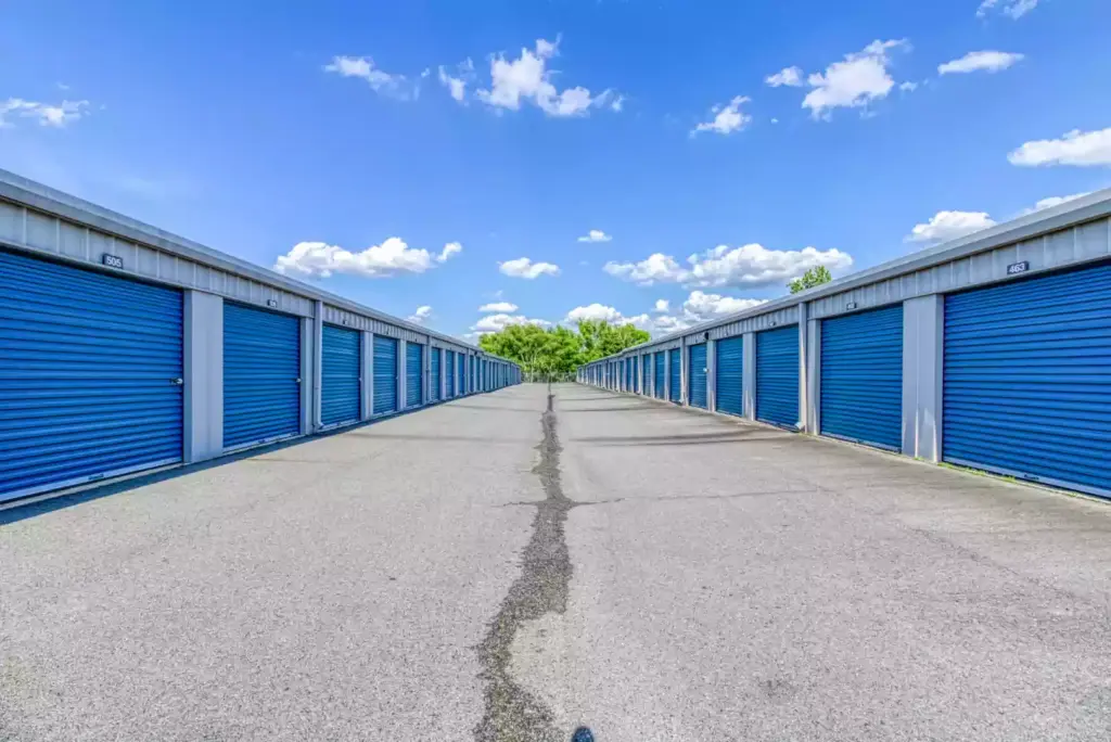 Absolute Storage of Maumelle blue doors