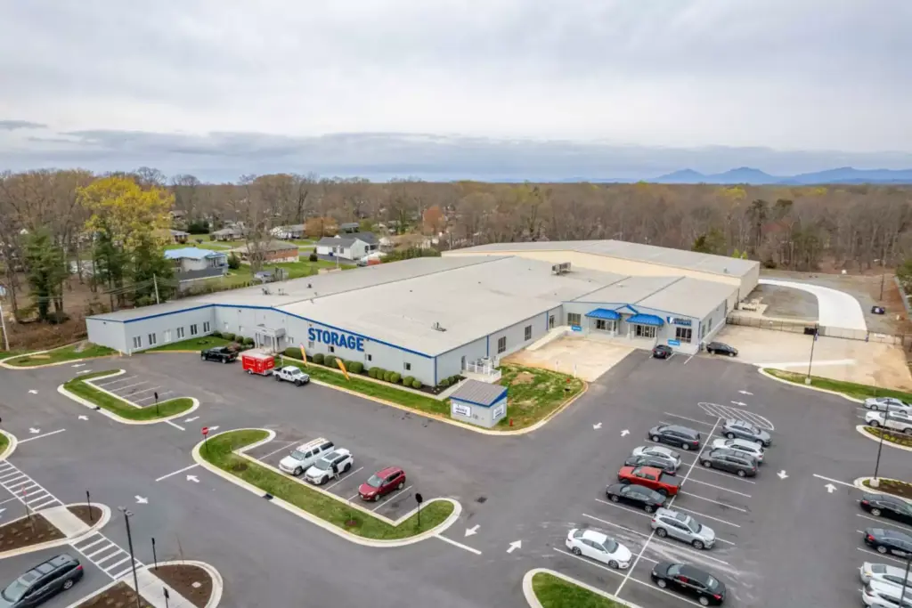 Absolute Storage of Lynchburg aerial view with parking lot.