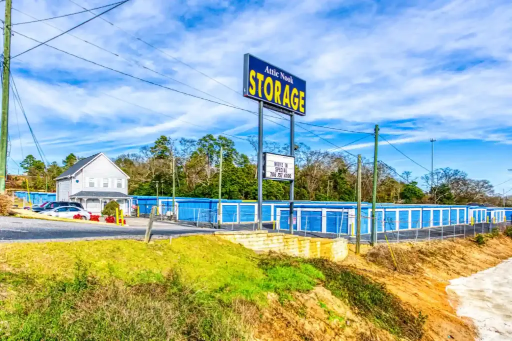 Image of storage location and storage sign.