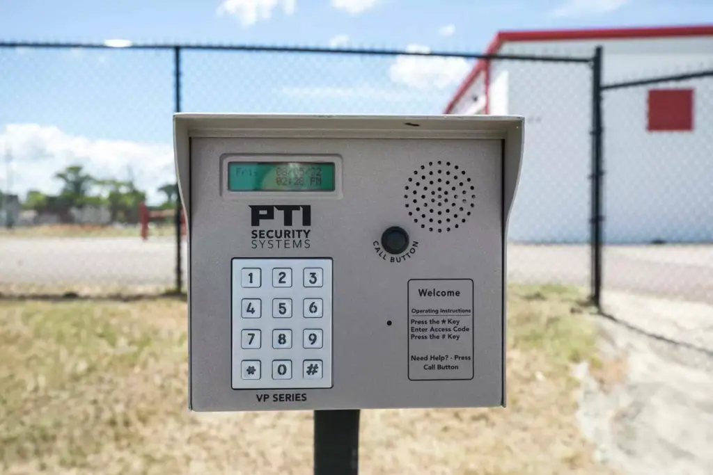 Keypad for Augusta's Best Storage.