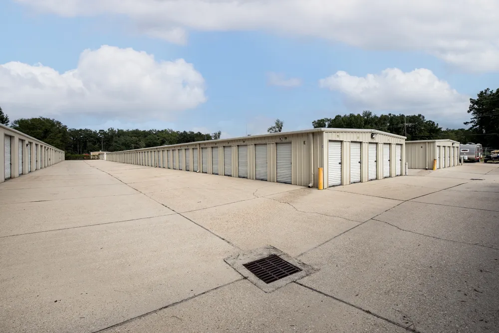 Drive-up units at Bedico Storage.