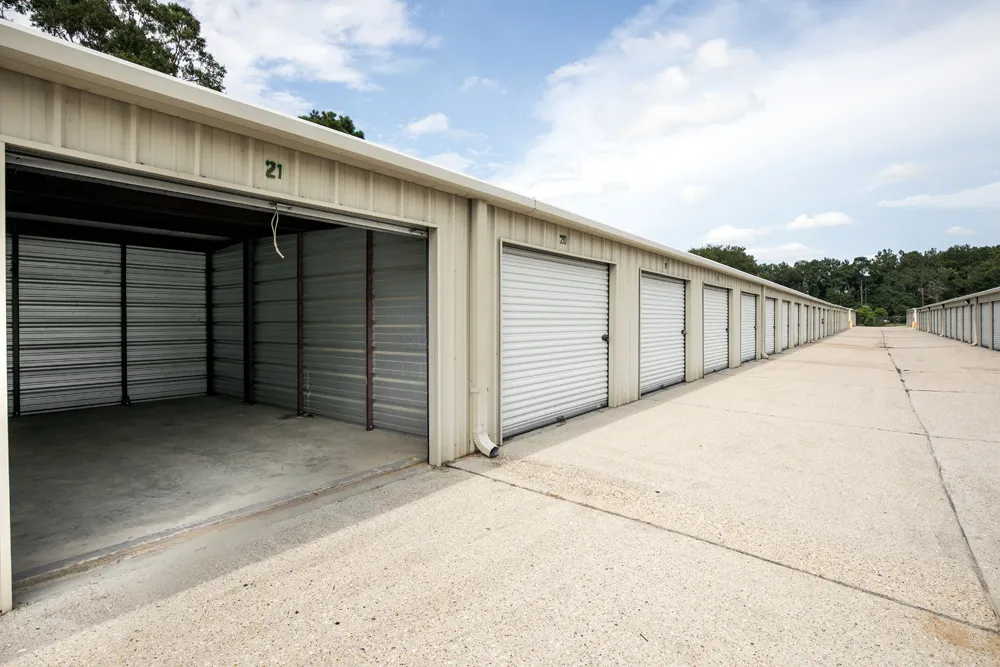 Drive-up units at Bedico Storage.