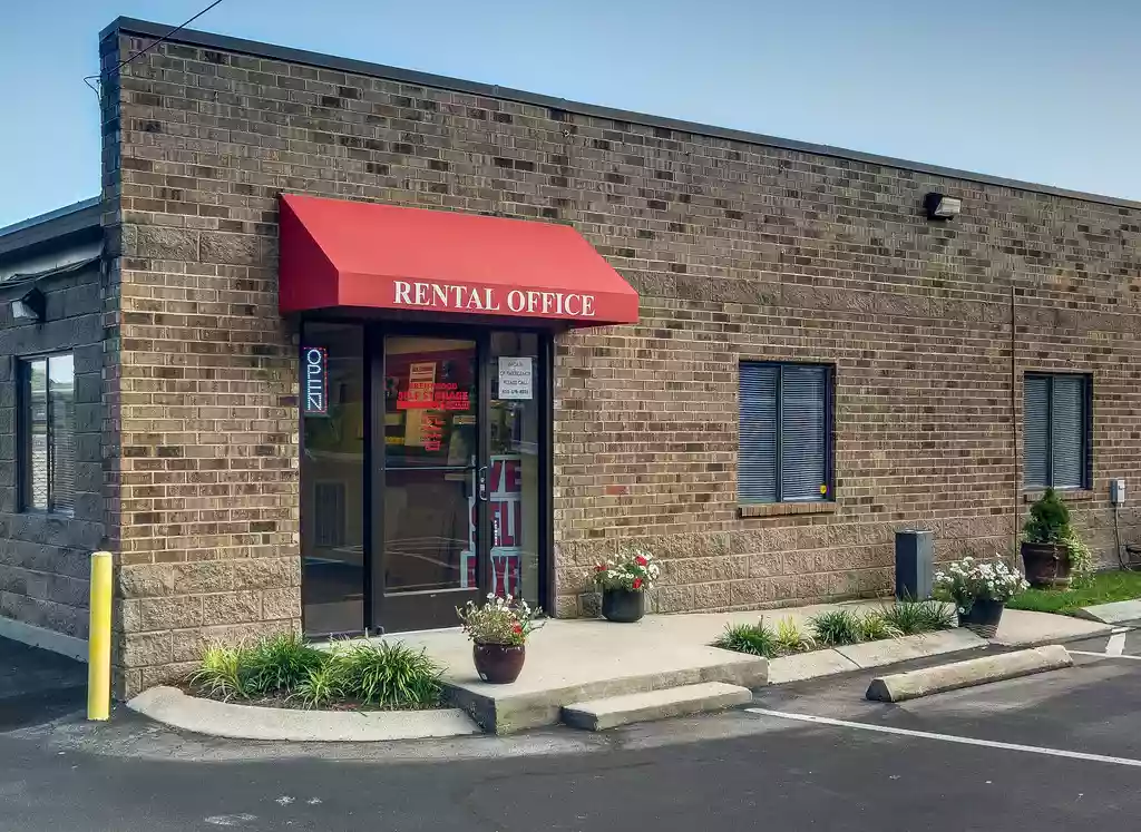 Rental office entrance.