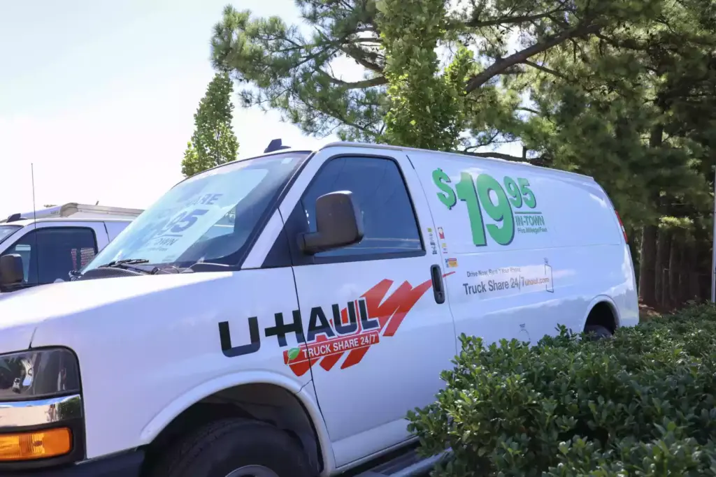 Uhaul van rental for $19.95.
