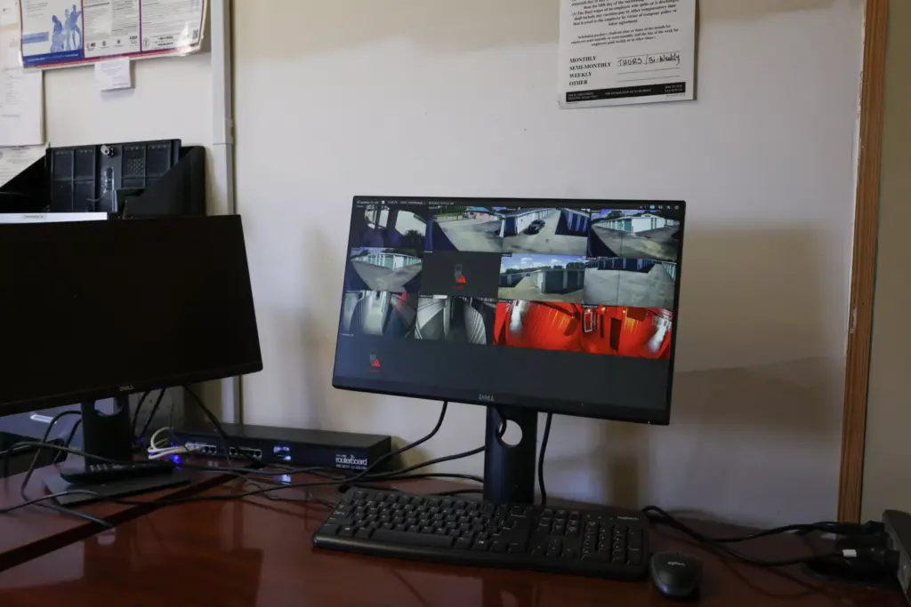 Image of security camera footage.