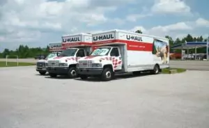 Three Uhaul trucks.