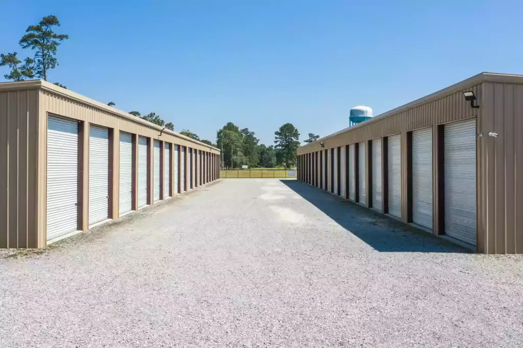 Drive-up storage units.