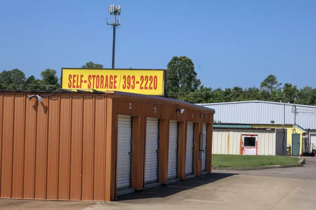 Self Storage Facility Sign with phone number