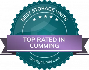 Award Badge: Top rated storage units in Cumming